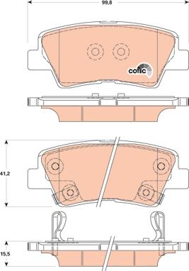 TRW GDB3494DT - Тормозные колодки, дисковые, комплект autospares.lv