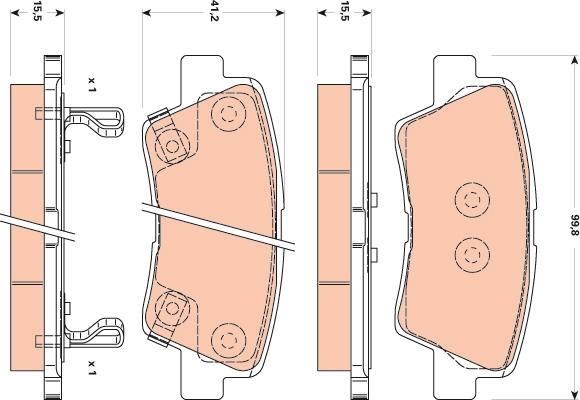 TRW GDB3495 - Тормозные колодки, дисковые, комплект autospares.lv