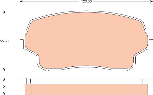 TRW GDB3490 - Тормозные колодки, дисковые, комплект autospares.lv