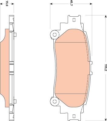 TRW GDB3497 - Тормозные колодки, дисковые, комплект autospares.lv