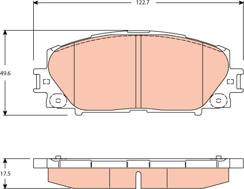 TRW GDB3459DT - Тормозные колодки, дисковые, комплект autospares.lv