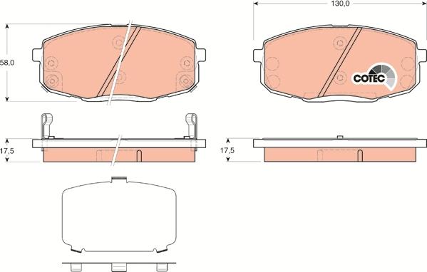 TRW GDB3450 - Тормозные колодки, дисковые, комплект autospares.lv