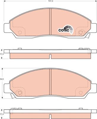 TRW GDB3466AT - Тормозные колодки, дисковые, комплект autospares.lv