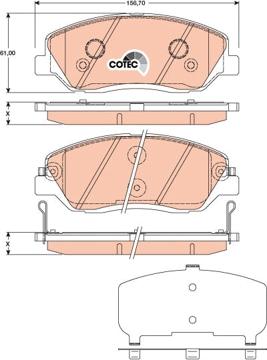 TRW GDB3418DT - Тормозные колодки, дисковые, комплект autospares.lv