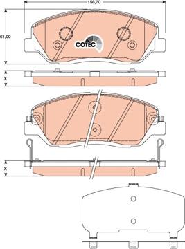 TRW GDB3418 - Тормозные колодки, дисковые, комплект autospares.lv