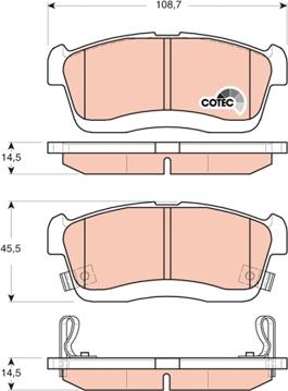 TRW GDB3430 - Тормозные колодки, дисковые, комплект autospares.lv