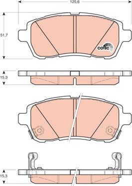 TRW GDB3437AT - Тормозные колодки, дисковые, комплект autospares.lv