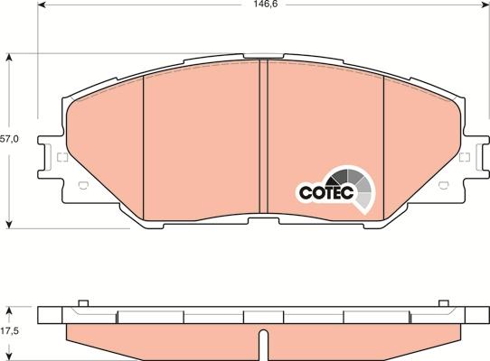 TRW GDB3424AT - Тормозные колодки, дисковые, комплект autospares.lv