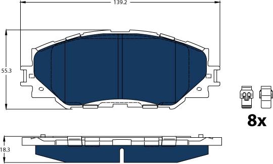 TRW GDB3425BTE - Тормозные колодки, дисковые, комплект autospares.lv