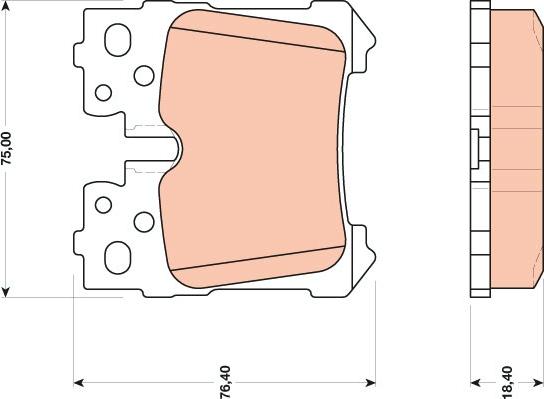 TRW GDB3475 - Тормозные колодки, дисковые, комплект autospares.lv