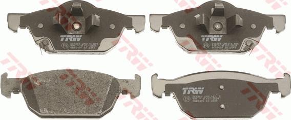 TRW GDB3476 - Тормозные колодки, дисковые, комплект autospares.lv