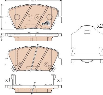 TRW GDB3549 - Тормозные колодки, дисковые, комплект autospares.lv