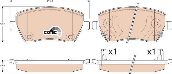 TRW GDB3546 - Тормозные колодки, дисковые, комплект autospares.lv