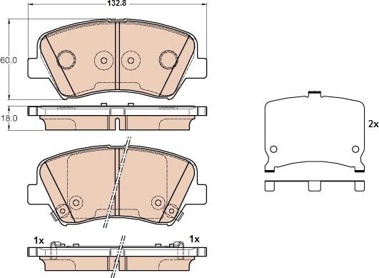 TRW GDB3552 - Тормозные колодки, дисковые, комплект autospares.lv