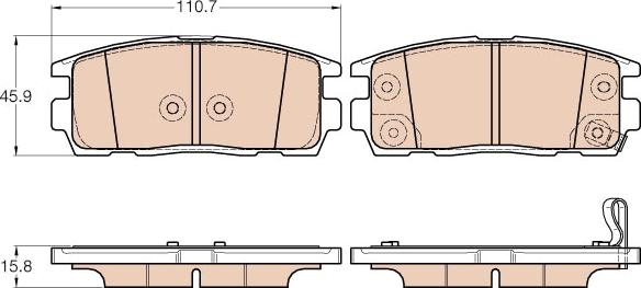 TRW GDB3566 - Тормозные колодки, дисковые, комплект autospares.lv