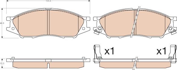 TRW GDB3563 - Тормозные колодки, дисковые, комплект autospares.lv