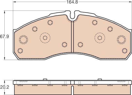 TRW GDB3567 - Тормозные колодки, дисковые, комплект autospares.lv