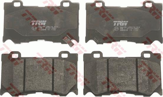 TRW GDB3505 - Тормозные колодки, дисковые, комплект autospares.lv