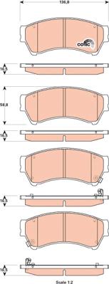 TRW GDB3501AT - Тормозные колодки, дисковые, комплект autospares.lv