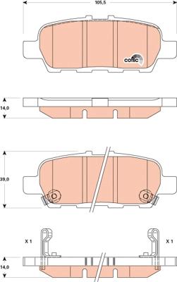 TRW GDB3508 - Тормозные колодки, дисковые, комплект autospares.lv