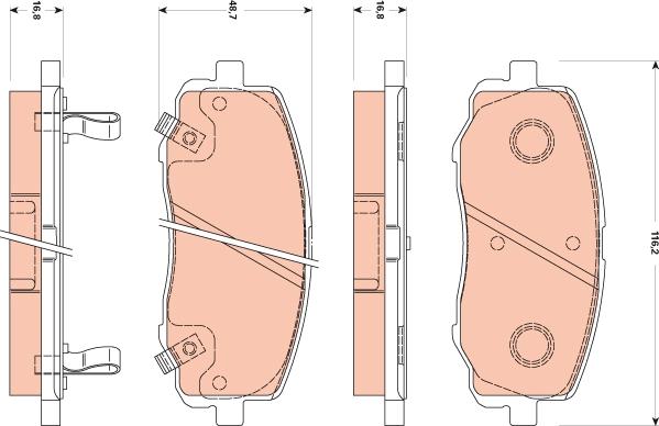 TRW GDB3510 - Тормозные колодки, дисковые, комплект autospares.lv