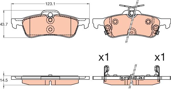 TRW GDB3588 - Тормозные колодки, дисковые, комплект autospares.lv