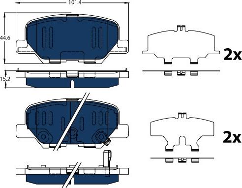 TRW GDB3583BTE - Тормозные колодки, дисковые, комплект autospares.lv