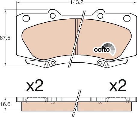 TRW GDB3534 - Тормозные колодки, дисковые, комплект autospares.lv