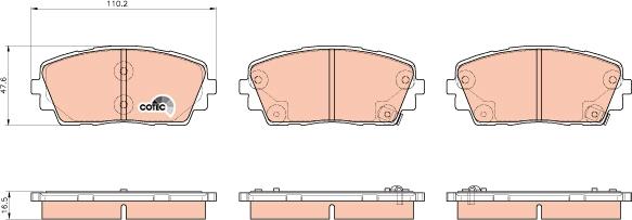 TRW GDB3535 - Тормозные колодки, дисковые, комплект autospares.lv