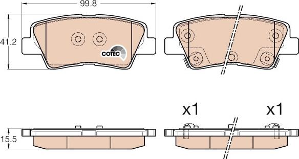 ACDelco 19372130 - Тормозные колодки, дисковые, комплект autospares.lv