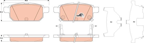 TRW GDB3529AT - Тормозные колодки, дисковые, комплект autospares.lv