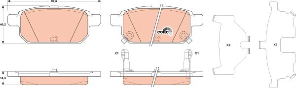 TRW GDB3529 - Тормозные колодки, дисковые, комплект autospares.lv