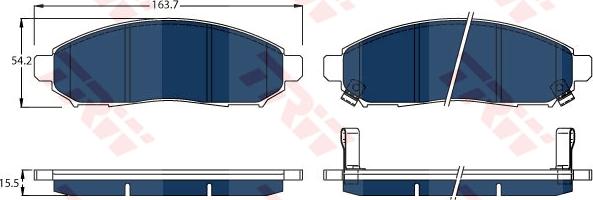 TRW GDB3520BTE - Тормозные колодки, дисковые, комплект autospares.lv