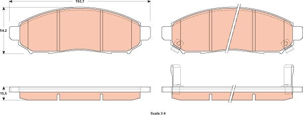 TRW GDB3520 - Тормозные колодки, дисковые, комплект autospares.lv