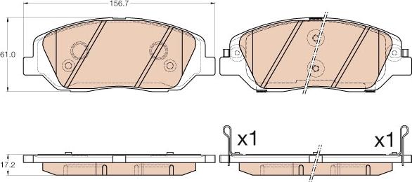 TRW GDB3574 - Тормозные колодки, дисковые, комплект autospares.lv