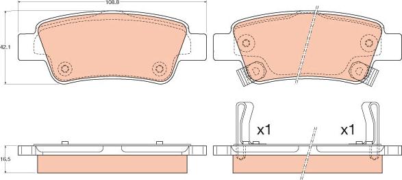 TRW GDB3576 - Тормозные колодки, дисковые, комплект autospares.lv