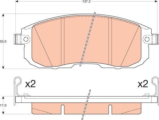 TRW GDB3616 - Тормозные колодки, дисковые, комплект autospares.lv