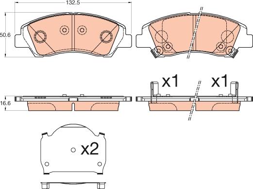 TRW GDB3618 - Тормозные колодки, дисковые, комплект autospares.lv