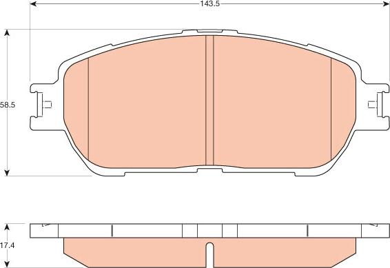 TRW GDB3612 - Тормозные колодки, дисковые, комплект autospares.lv