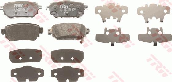 TRW GDB3617 - Тормозные колодки, дисковые, комплект autospares.lv