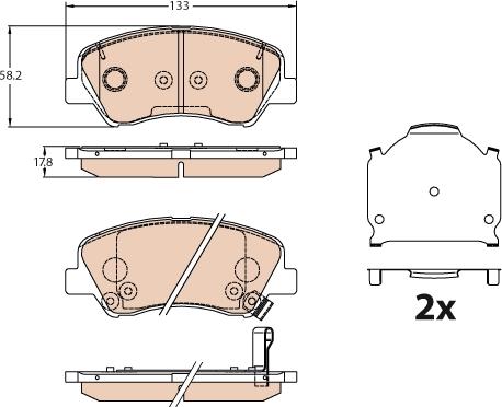 TRW GDB3630 - Тормозные колодки, дисковые, комплект autospares.lv