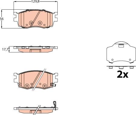 TRW GDB3626 - Тормозные колодки, дисковые, комплект autospares.lv