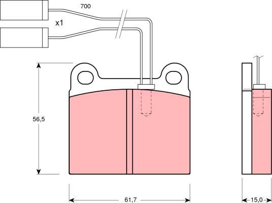 TRW GDB362 - Тормозные колодки, дисковые, комплект autospares.lv