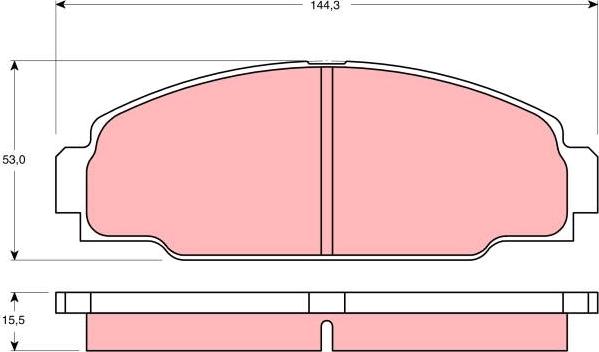 TRW GDB3090 - Тормозные колодки, дисковые, комплект autospares.lv