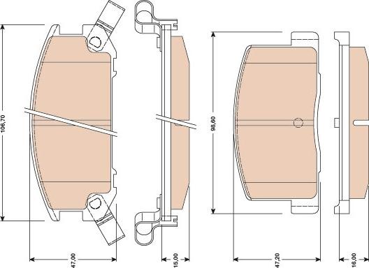 BOSCH 0 986 AB2 117 - Тормозные колодки, дисковые, комплект autospares.lv