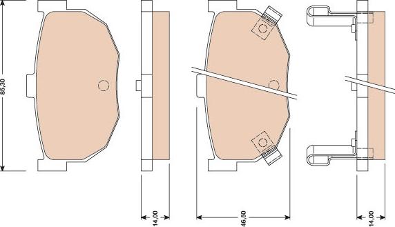 TRW GDB3051 - Тормозные колодки, дисковые, комплект autospares.lv