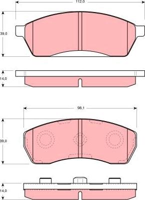 TRW GDB3068 - Тормозные колодки, дисковые, комплект autospares.lv