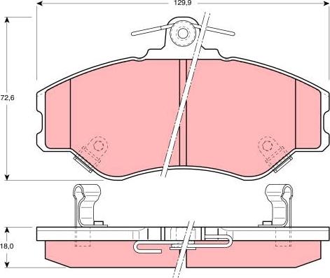 TRW GDB3089AT - Тормозные колодки, дисковые, комплект autospares.lv