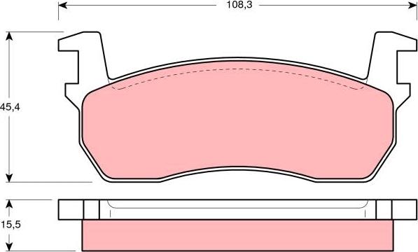 TRW GDB303 - Тормозные колодки, дисковые, комплект autospares.lv