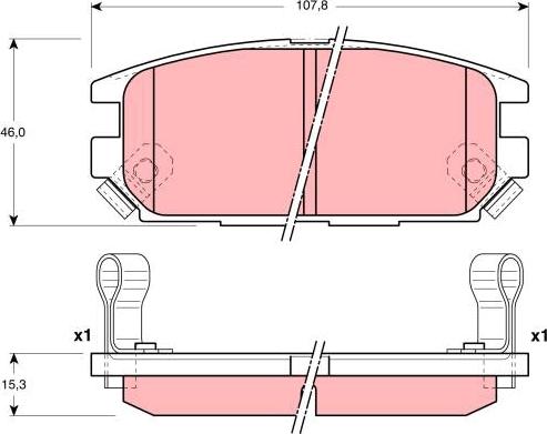 TRW GDB3199 - Тормозные колодки, дисковые, комплект autospares.lv